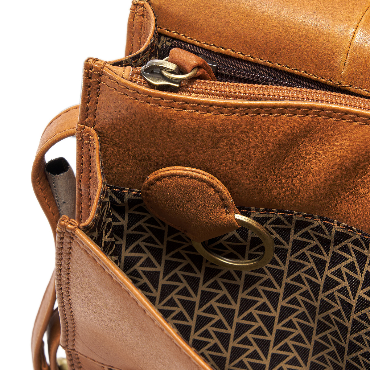 Сумка через плечо Dr.Koffer из натуральной кожи коричневая