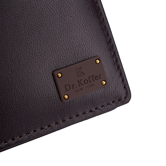 Портмоне Dr.Koffer из натуральной кожи коричневое
