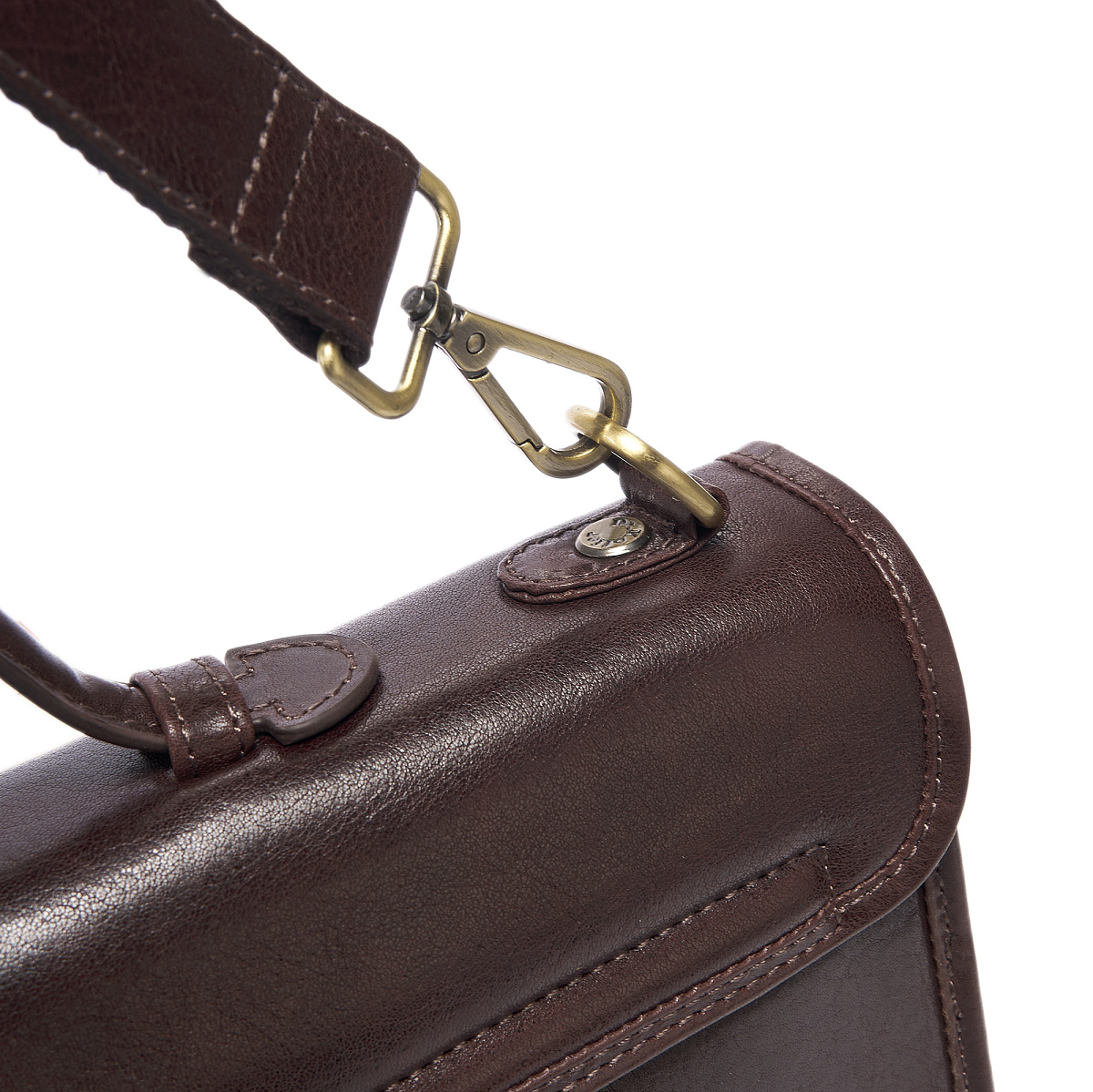 Портфель Dr.Koffer из натуральной кожи темно-коричневый