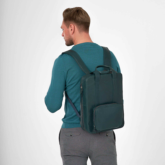 Рюкзак Dr.Koffer из натуральной кожи синий