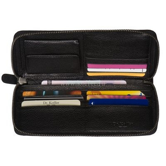Портмоне Dr.Koffer из натуральной кожи черное