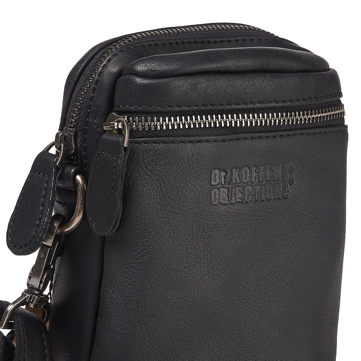 Сумка через плечо Dr.Koffer из натуральной кожи черная
