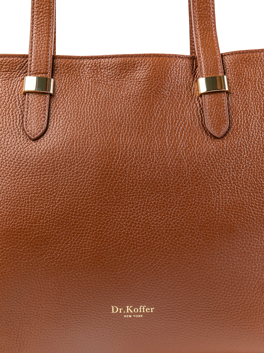 Женская сумка Dr.Koffer из натуральной кожи серая