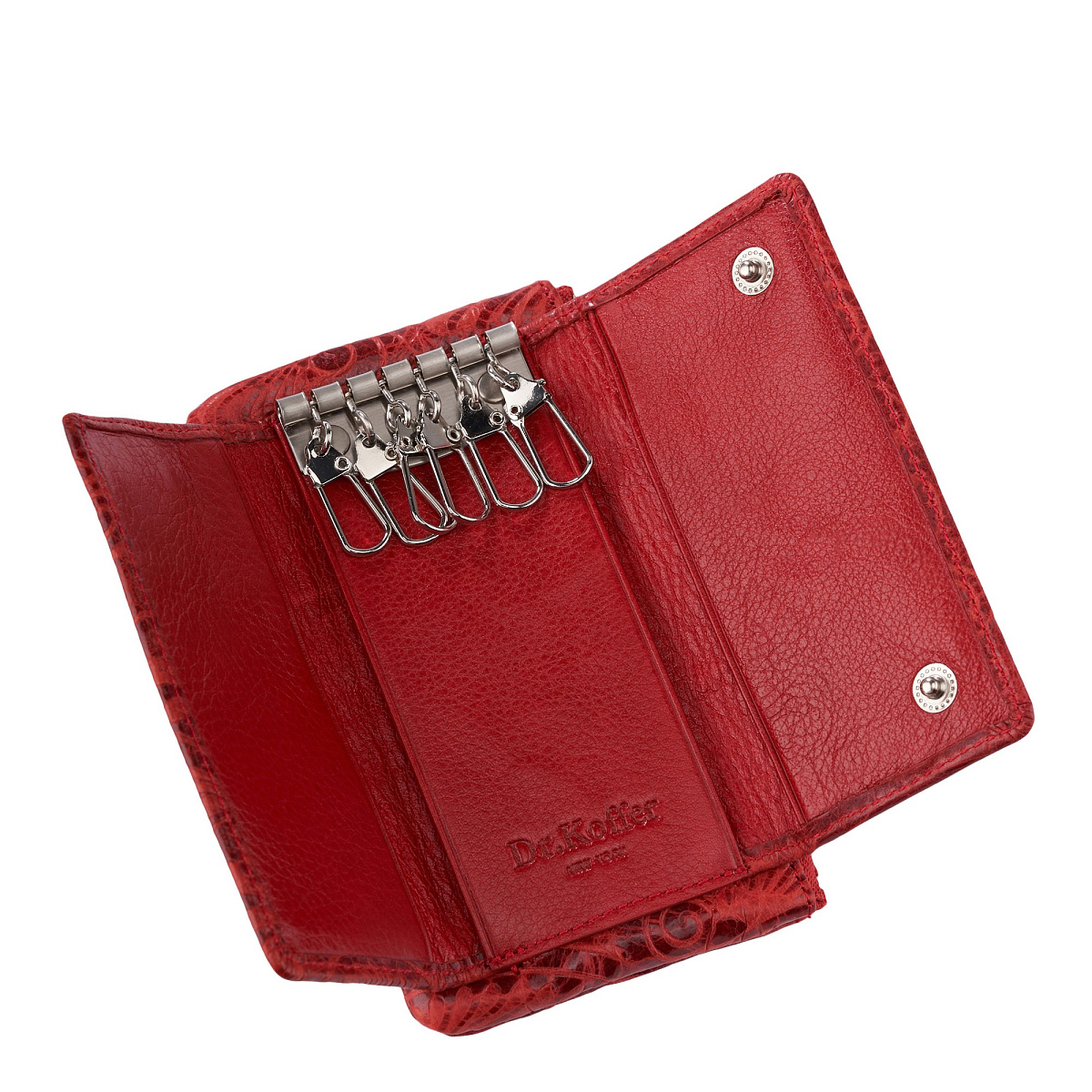 Ключница Dr.Koffer из натуральной кожи бордовая