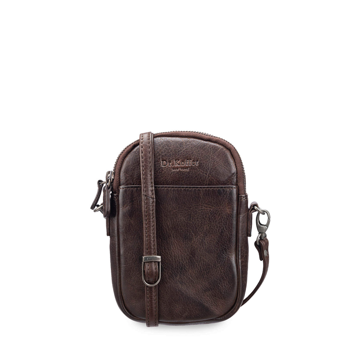 Сумка через плечо Dr.Koffer из натуральной кожи коричневая