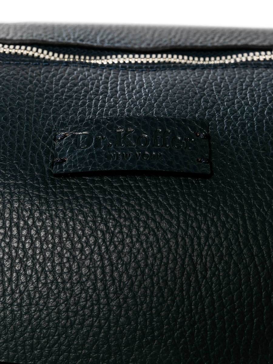 Дорожная сумка Dr. Koffer из натуральной кожи синяя