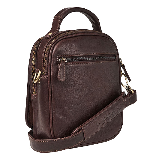 Сумка через плечо Dr.Koffer из натуральной кожи коричневая
