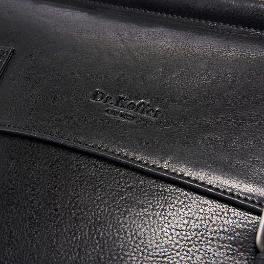 Портфель Dr.Koffer из натуральной кожи черный