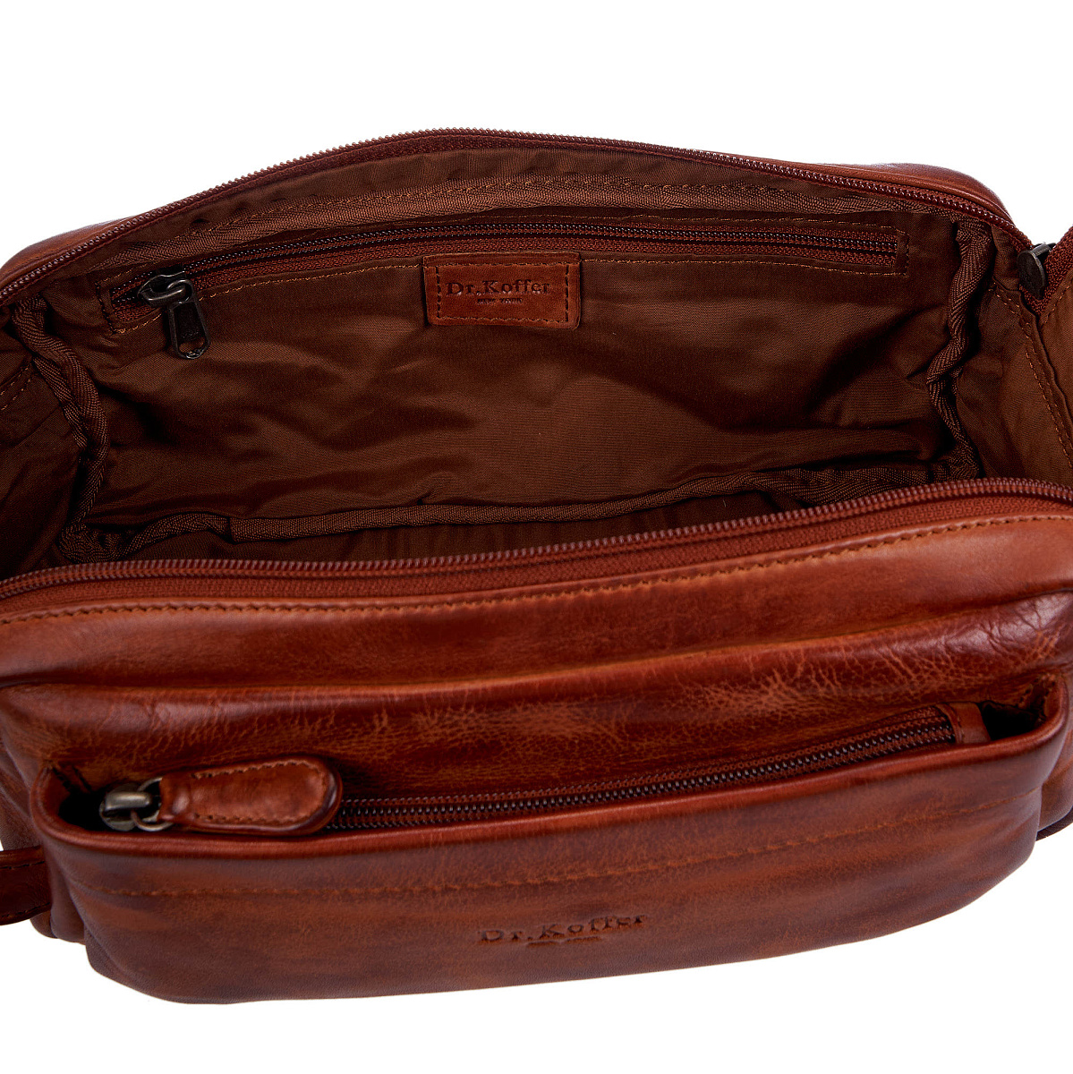 Несессер Dr.Koffer из натуральной кожи коричневый