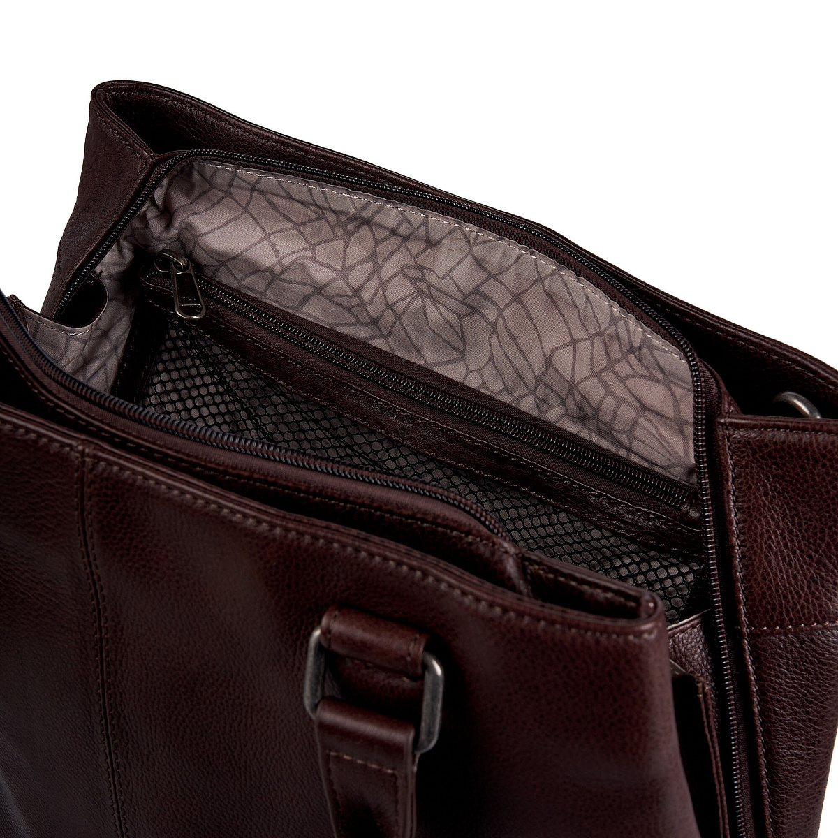 Женская сумка Dr.Koffer из натуральной кожи коричневая