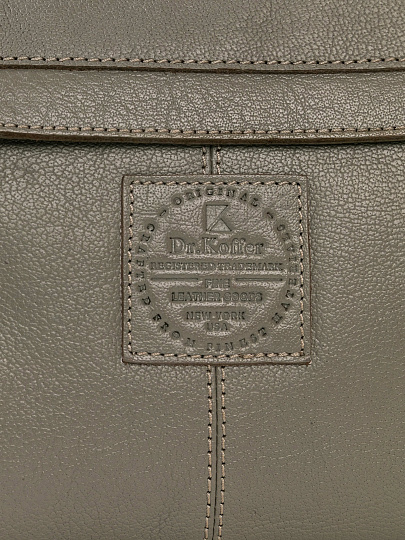 Сумка через плечо Dr.Koffer из натуральной кожи серая