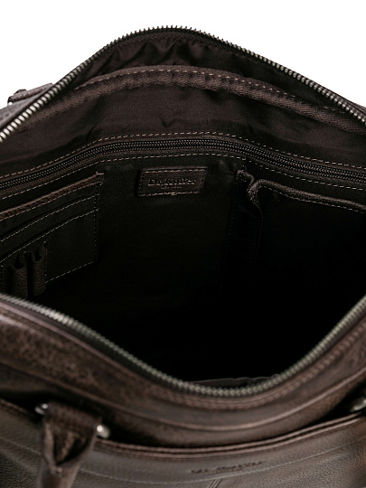 Деловая сумка Dr.Koffer из натуральной кожи темно-коричневая