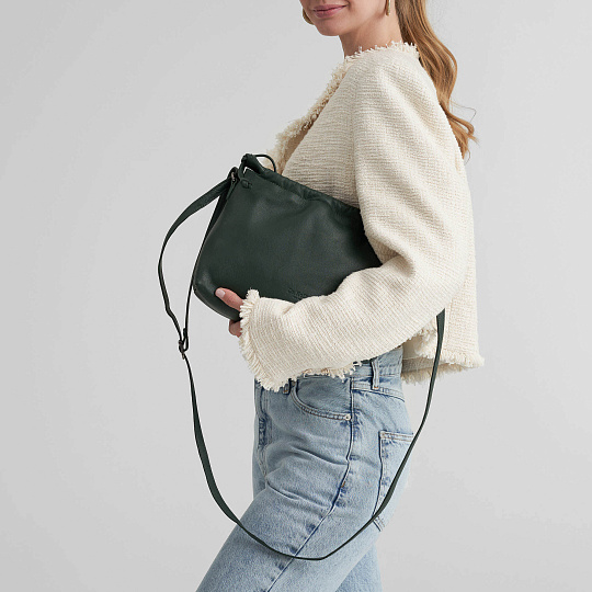 Женская сумка Dr.Koffer из натуральной кожи зеленая