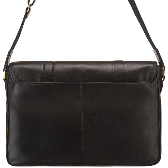 Деловая сумка Dr.Koffer из натуральной кожи черная