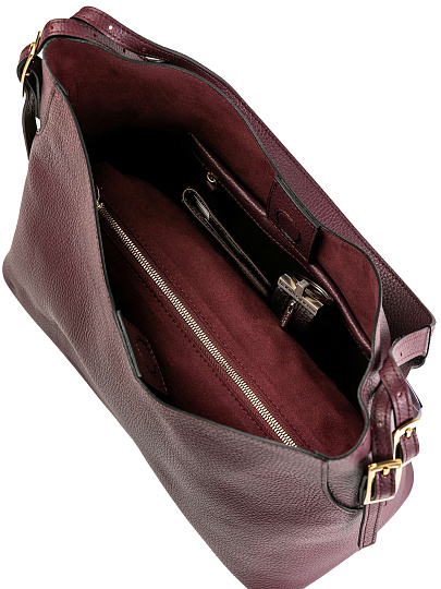 Женская сумка Dr.Koffer из натуральной кожи бордовая