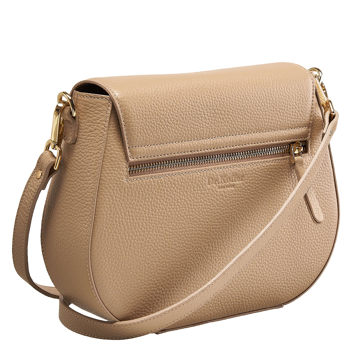 Женская сумка  Dr. Koffer из натуральной кожи бежевая