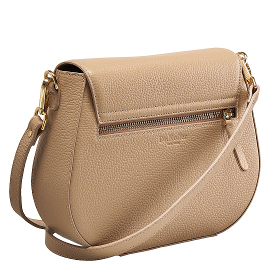 Женская сумка  Dr. Koffer из натуральной кожи бежевая