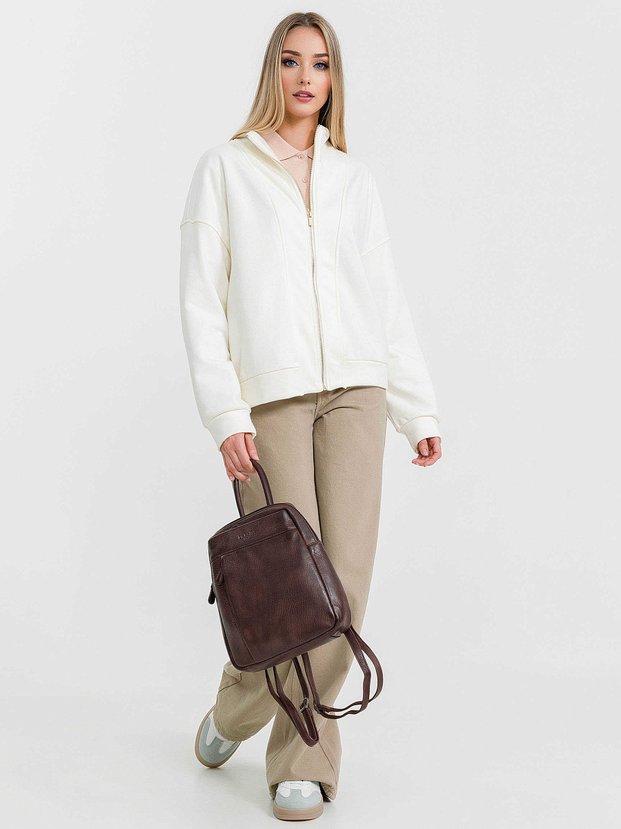 Рюкзак Dr.Koffer из натуральной кожи темно-коричневый