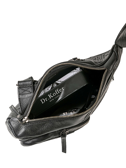 Рюкзак Dr.Koffer из натуральной кожи черный