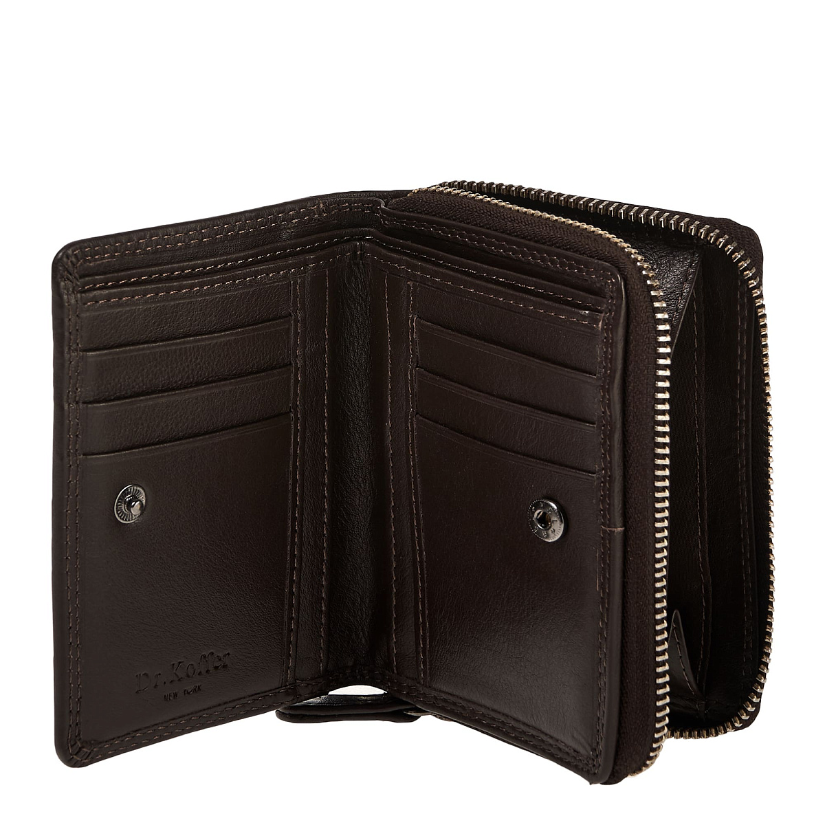 Портмоне Dr.Koffer из натуральной кожи коричневое