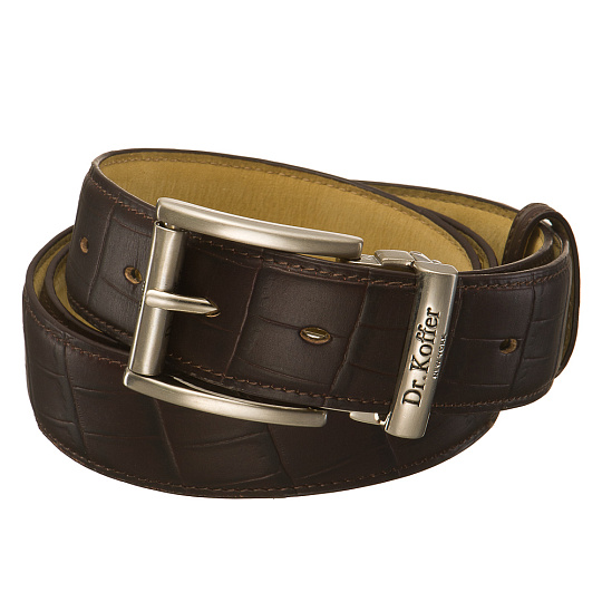 Ремень с теснением на поверхности и рельефной пряжкой Dr.Koffer R037B05120-102-09