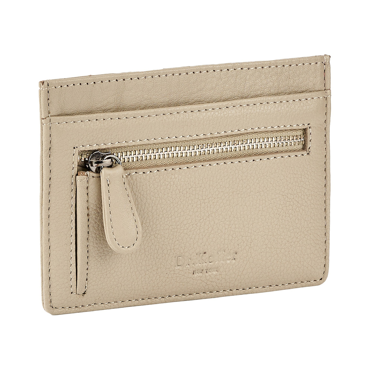 Кредитница Dr.Koffer из натуральной кожи бежевая