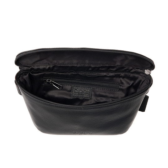 Сумка на пояс Dr. Koffer из натуральной кожи черная