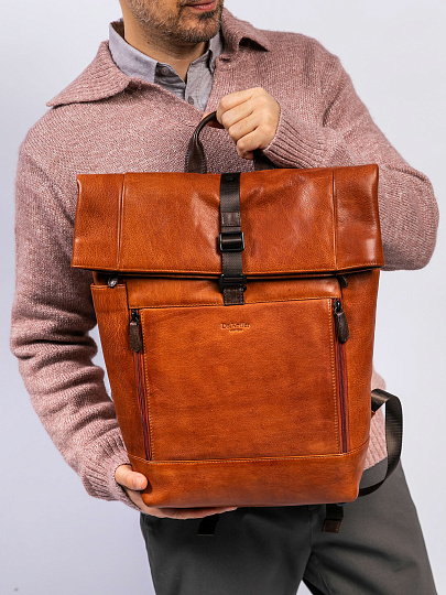 Рюкзак Dr. Koffer из натуральной кожи коричневый