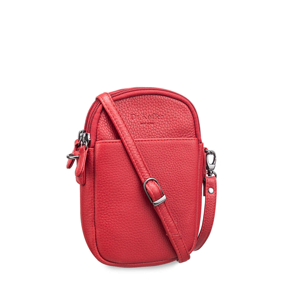 Сумка через плечо Dr.Koffer из натуральной кожи красная