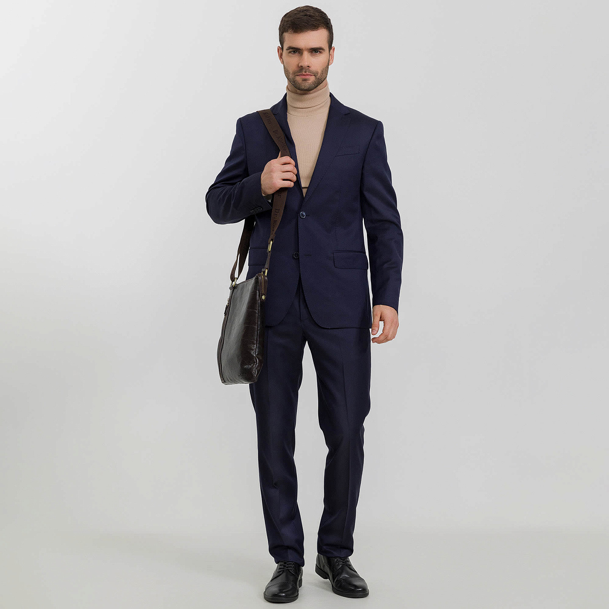 Сумка через плечо Dr.Koffer из натуральной кожи коричневая