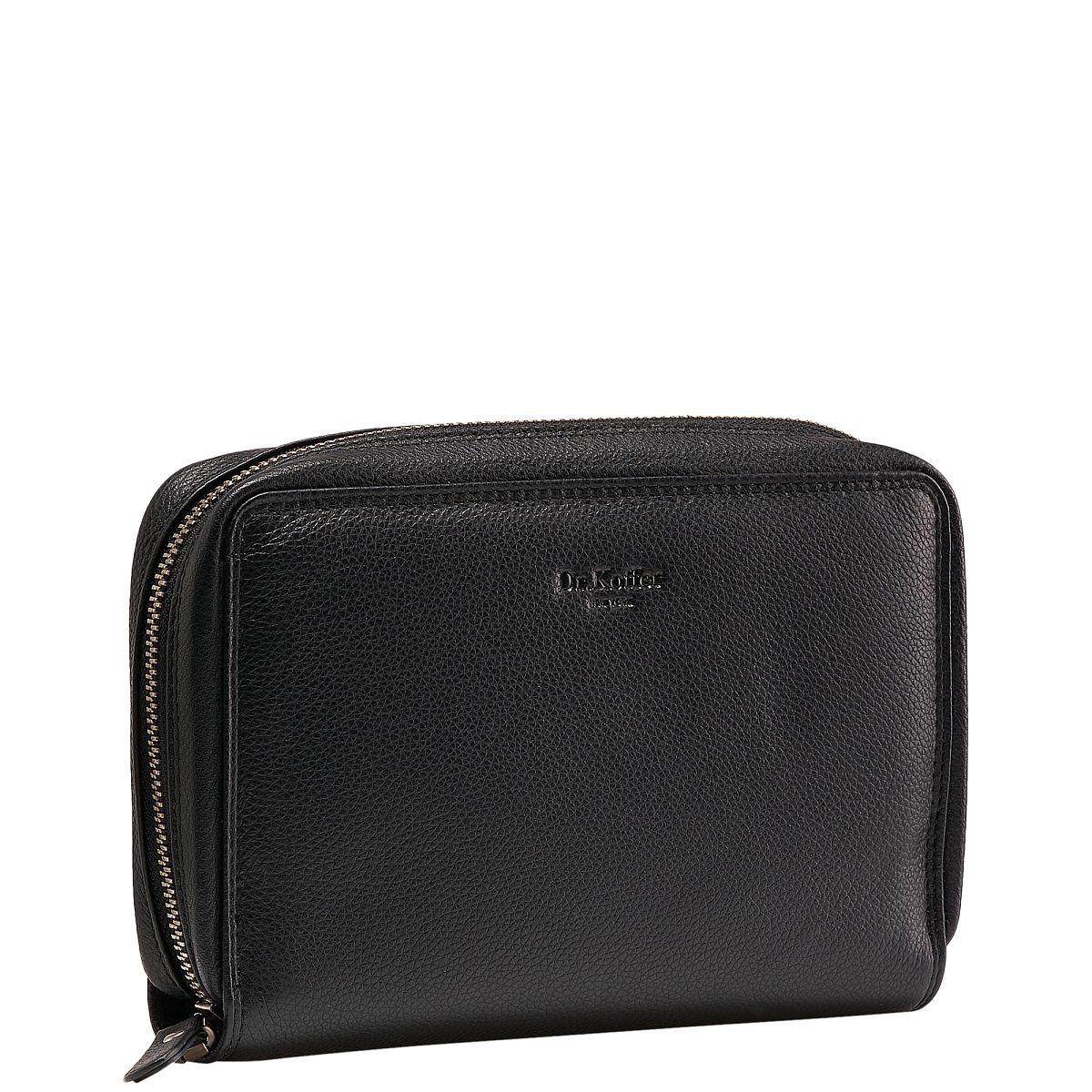 Сумка барсетка из натуральной кожи Dr. Koffer черная