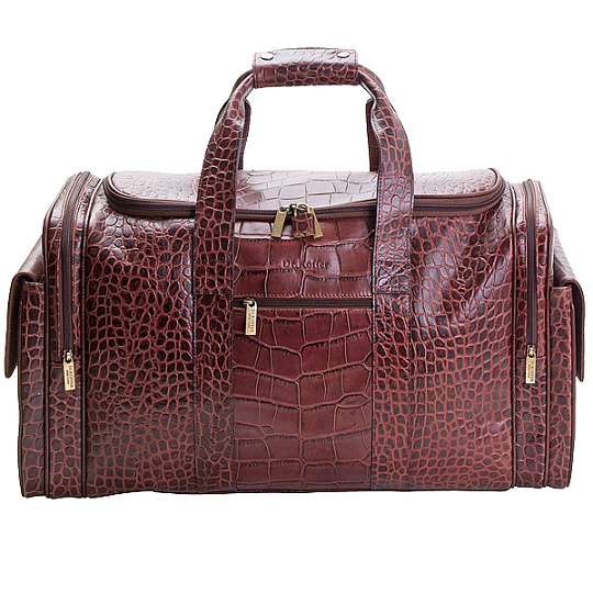 Сумка дорожная Dr.Koffer из натуральной кожи коричневая