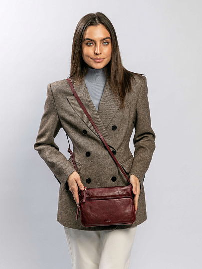 Сумка через плечо Dr.Koffer из натуральной кожи коричневая