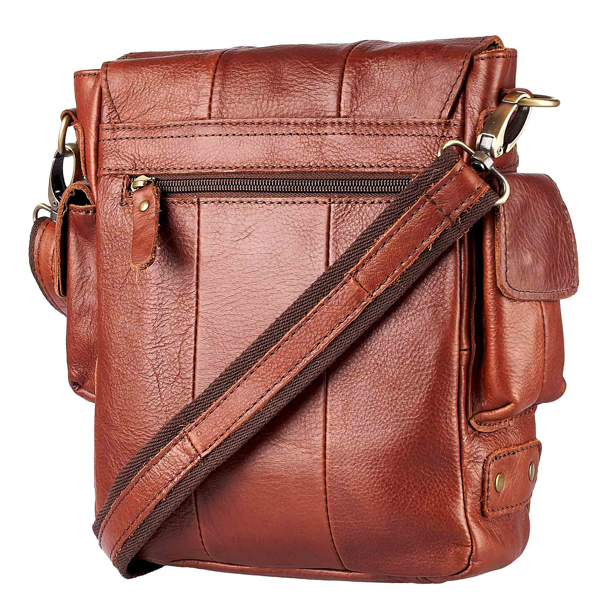 Сумка через плечо Dr.Koffer из натуральной кожи коричневая