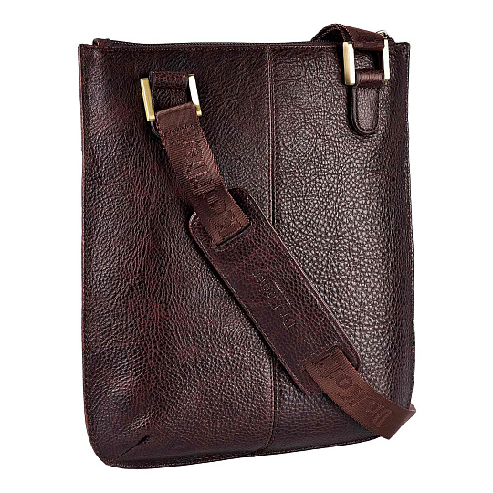 Сумка через плечо Dr.Koffer из натуральной кожи коричневая