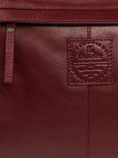 Сумка через плечо Dr.Koffer из натуральной кожи бордовая