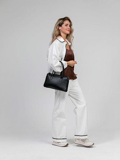 Женская сумка Dr.Koffer из натуральной кожи темно-коричневая