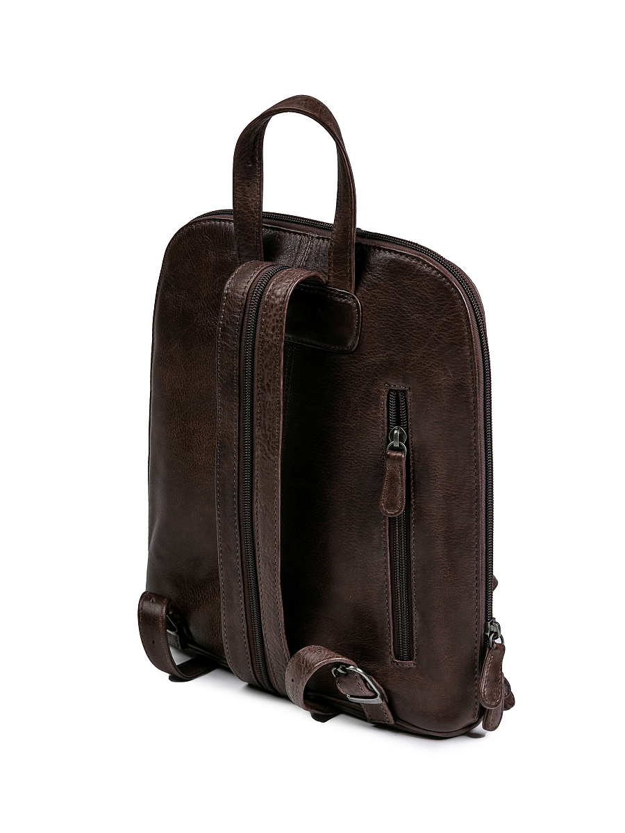 Рюкзак Dr.Koffer из натуральной кожи темно-коричневый