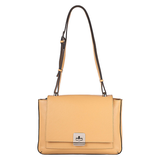 Женская сумка Dr. Koffer из натуральной кожи бежевая