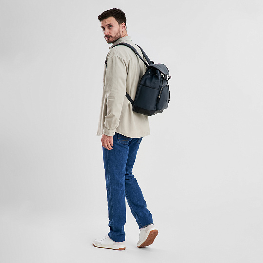 Рюкзак Dr.Koffer из натуральной кожи синий