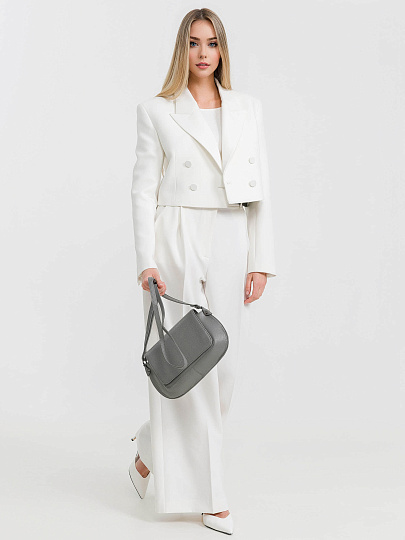 Женская сумка Dr.Koffer из натуральной кожи серая