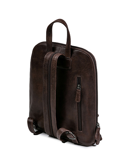 Рюкзак Dr.Koffer из натуральной кожи темно-коричневый