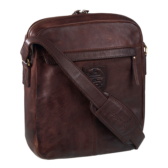 Сумка через плечо Dr.Koffer из натуральной кожи коричневая