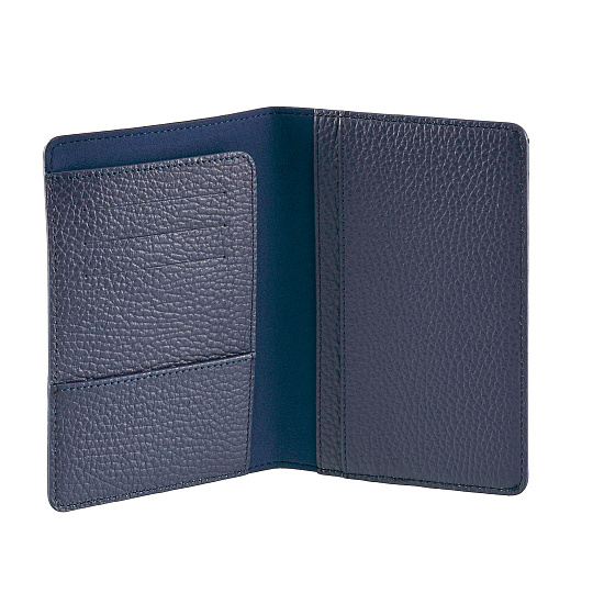 Обложка для паспорта Dr.Koffer из натуральной кожи синяя