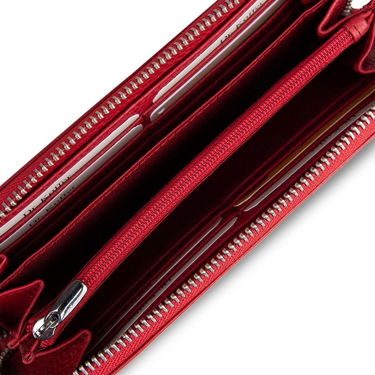 Портмоне Dr.Koffer из натуральной кожи красное