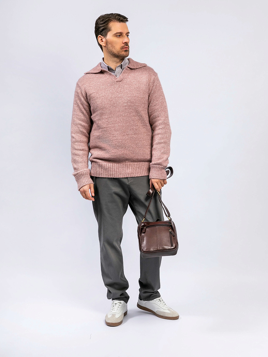 Сумка через плечо Dr. Koffer из натуральной кожи коричневая