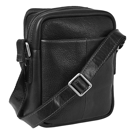 Сумка через плечо Dr.Koffer из натуральной кожи черная