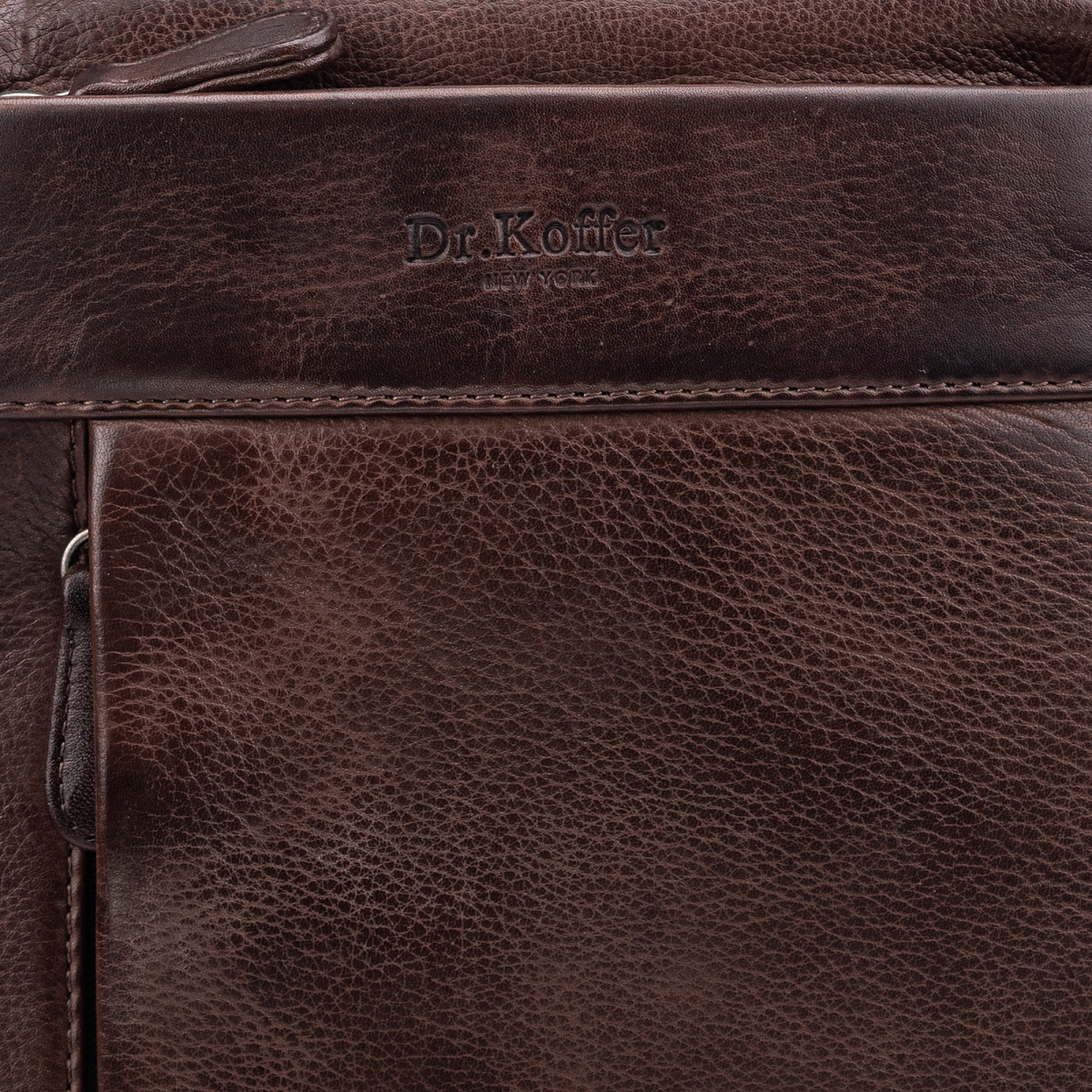 Рюкзак Dr.Koffer из натуральной кожи темно-коричневый