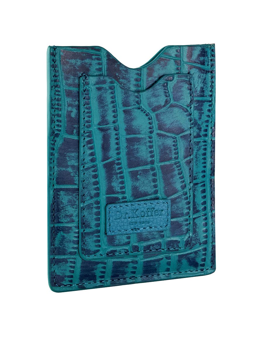Кредитница Dr.Koffer из натуральной кожи синяя