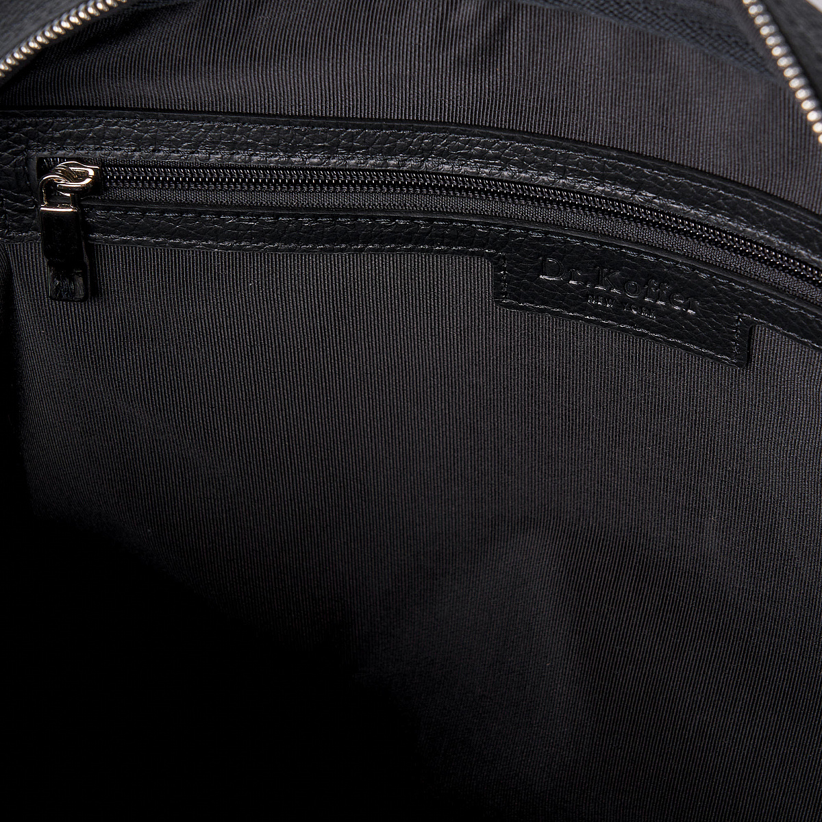 Сумка дорожная Dr.Koffer из натуральной кожи черная